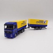 Wiking 5980241 1:87 Mercedes Benz Actros Wechselpritschen Tandem Hängerzug Vogel