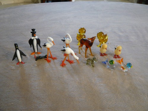 Alte glas figuren lauschaer - alte,