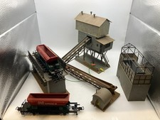 Faller H0 Kieswerk großes Konvolut Silo Entladestelle Förderband Waggons #K263