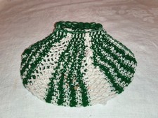 Mininetz Dederon, Kult DDR- Einkaufsnetz,grün/weiss -Puppennetz 19x20cm--