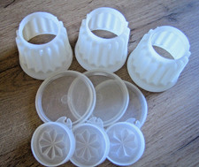 Tupperware 3 Puddingförmchen Dessertförmchen Portionsformen transparent