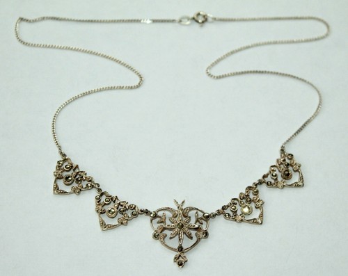 Silber collier markasiten - silber,