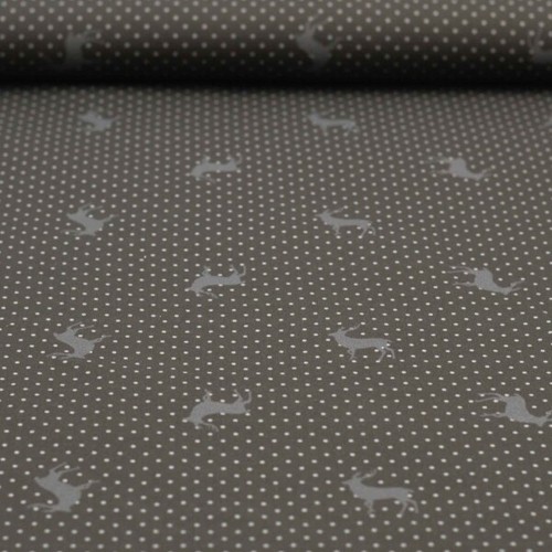 Baumwollstoff hirsch mit - baumwollstoff,