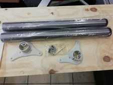 2x Tischbein Ø 60mm 705-730 mm Tischbein Tischfuß Edelstahl Optik verstellbar