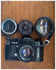 KIT Ricoh XR-2 + 3 Objektive (pentax 35mm, RIKENON 50mm 1.7, 135mm) Analog 