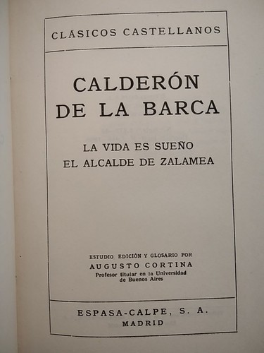 Calderón barca ohne - calderón, la
