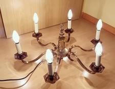 Alter Kronleuchter -  Deckenlampe -  Hängelampe -  Messing 