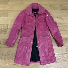 Gipsy Ledermantel-Kurzmantel-Damen-Jacke-Parka - Pink Leder  Top Zustand winter