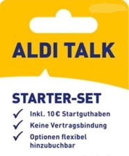 Aldi Talk Starter Paket Set / 10 Euro Startguthaben MEDION mobile mit Simkarte 