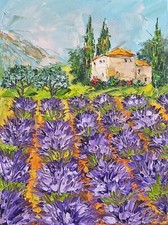 Ölbild Landschaft Provence