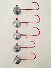 3er Päckchen Jighaken, Jigkopf mit VMC 5150, Rundkopf, Meeresjig mit Baitholder