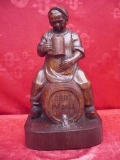 schöne,alte Holzfigur__Mann auf Faß__Jede Menge__Eiche__30cm_!