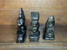 Vintage obsidian skulpturen - obsidian,