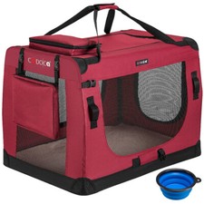 CADOCA Tiertransportbox XL + Napf Hundetransportbox Transporttasche Hundebox