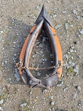 Altes Kummet/ Pferdegeschirr/Antik Pferde Ochsen Leder 85 cm lang / hoch Nr 2