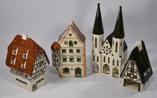 4x LICHTHÄUSER von LEYK & LENES Kerzenhäusl Ratsherrenhaus Apotheke Sammlung