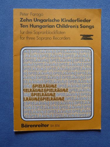 Zehn ungarische kinderlieder - ungarische,