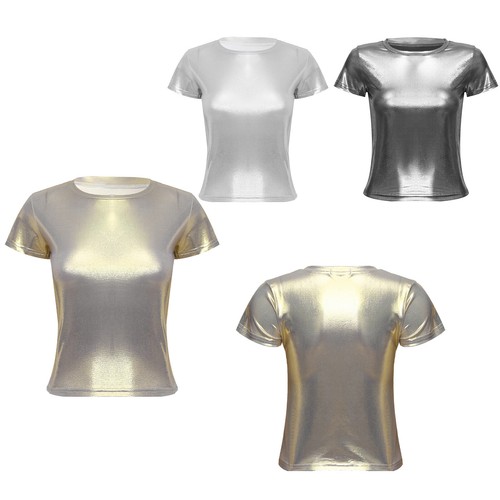 Damen kurzarm shirt - damen, metallic
