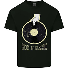 Vinyl Records Keep it Classic DJ Decks Herren Baumwolle T-Shirt Tee Oberteil