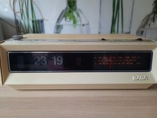 Saba , Retro  Klappzahlenwecker mit Radio, ca.1970