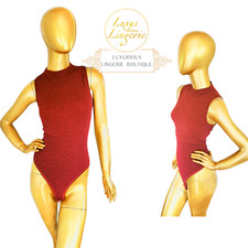 Fogal String Body von Fogal Medium rost orange schwarz ärmellos elegant Basic