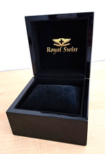 Royal SwissUhrenbox für 1 Uhr Klavierlack schwarz Uhrenverpackung Uhrenschatulle