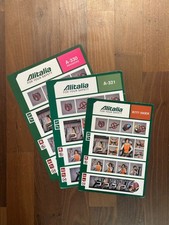 Safety Card Set Alitalia  A321, A330, B777-200ER, 3 verschiedene Karten