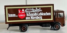 Herpa  MAN Koffer Schmidt Lebkuchen Nürnberg 1:87 ohne OVP Vitrinenmodell