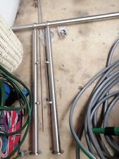 120 cm Treppengeländer Balkon, Edelstahl Geländer Handlauf, 2 Querstreben