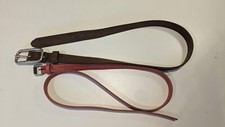 2 Gürtel Leder rosa und braun