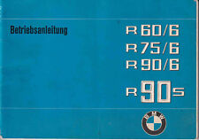 Betriebsanleitung BMW R60/6, R75/6, R90/6 und R90S original