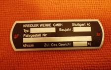 Original kreidler typenschild - original,