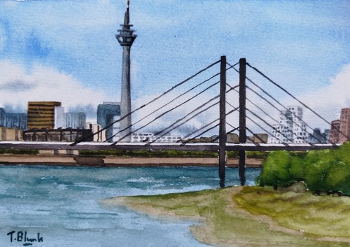 Original aquarell blick auf - original,