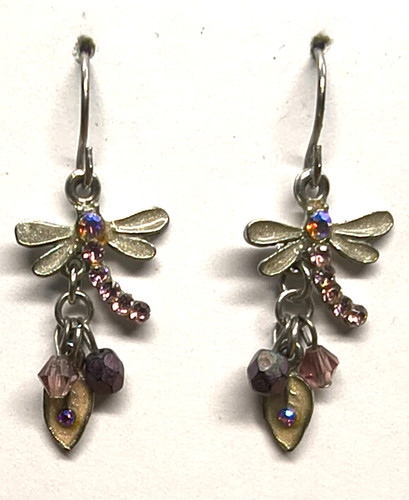 Libelle ohrhänger rosa strass - ohrhänger,