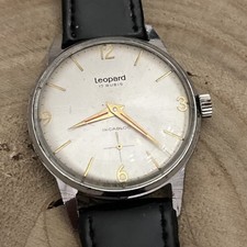 Vintage Leopard Handaufzug Uhr