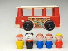 Fisher Price Minibus LITTLE PEOPLE Vintage PLAY FAMILY MINI-BUS 70er Jahre
