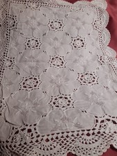 Deckchen Baumwolle Handarbeit Blume häkeln