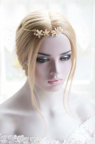 Braut diadem gold blumen - diadem,