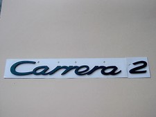 FÜR PORSCHE 911 964 CARRERA 2 SCHRIFTZUG SCHWARZ EMBLEM NEU