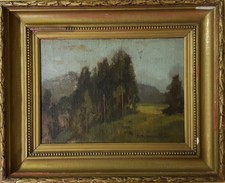 Gustav Johannes Buchner, Original Ölgemälde, Wald Landschaft München, um 1930