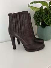 Trendfarbe Bordeaux!  Strenesse Luxus Stiefeletten Chelsea Plateau 39,5 Heels