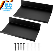 2 Stück Wandregal Schwarz