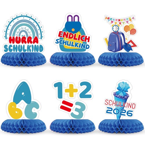 Einschulung deko tischdeko - tischdeko, 6x