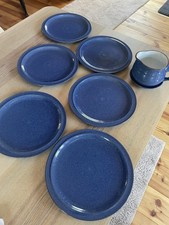 6 x Melitta Friesland Ammerland 24cm Blau Ceracron Speiseteller Plus Kännchen