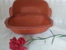 Auflaufform groß Bräter Keramik Backform feuerfest Braun hitzebeständigt 