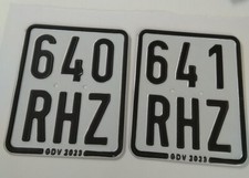 2 Nummernschilder Moped Mofa