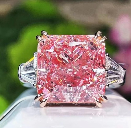 925 silber rosa diamant - diamant, ring