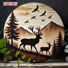 Hirsch Metall Wand-Deko Gewehr