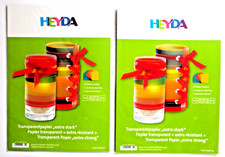 2 Pack Transparentpapier extra stark bunt HEYDA 20 Blatt A4 basteln 115 g diy