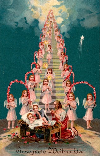 Weihnachten fröhliche - ak,